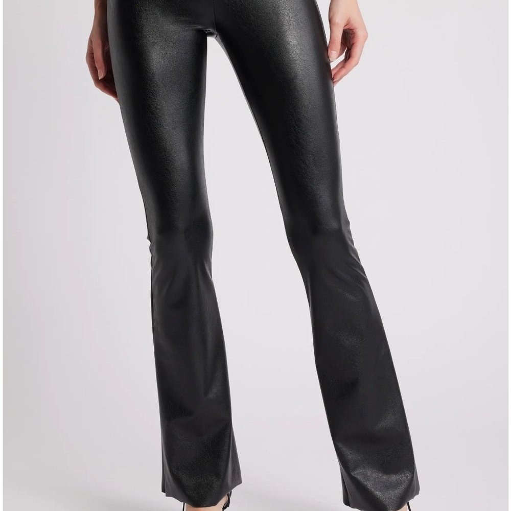 Commando Black Faux Leather Flare Pants
